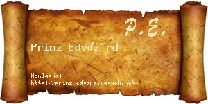 Prinz Edvárd névjegykártya